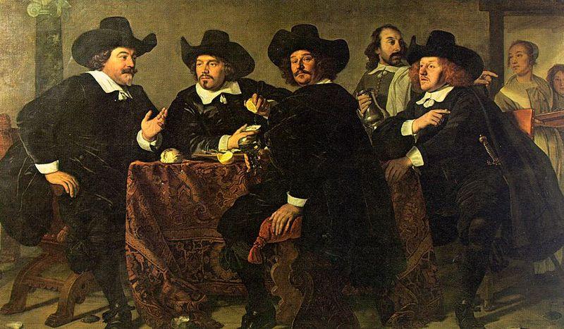 Bartholomeus van der Helst Four aldermen of the Kloveniersdoelen in Amsterdam France oil painting art